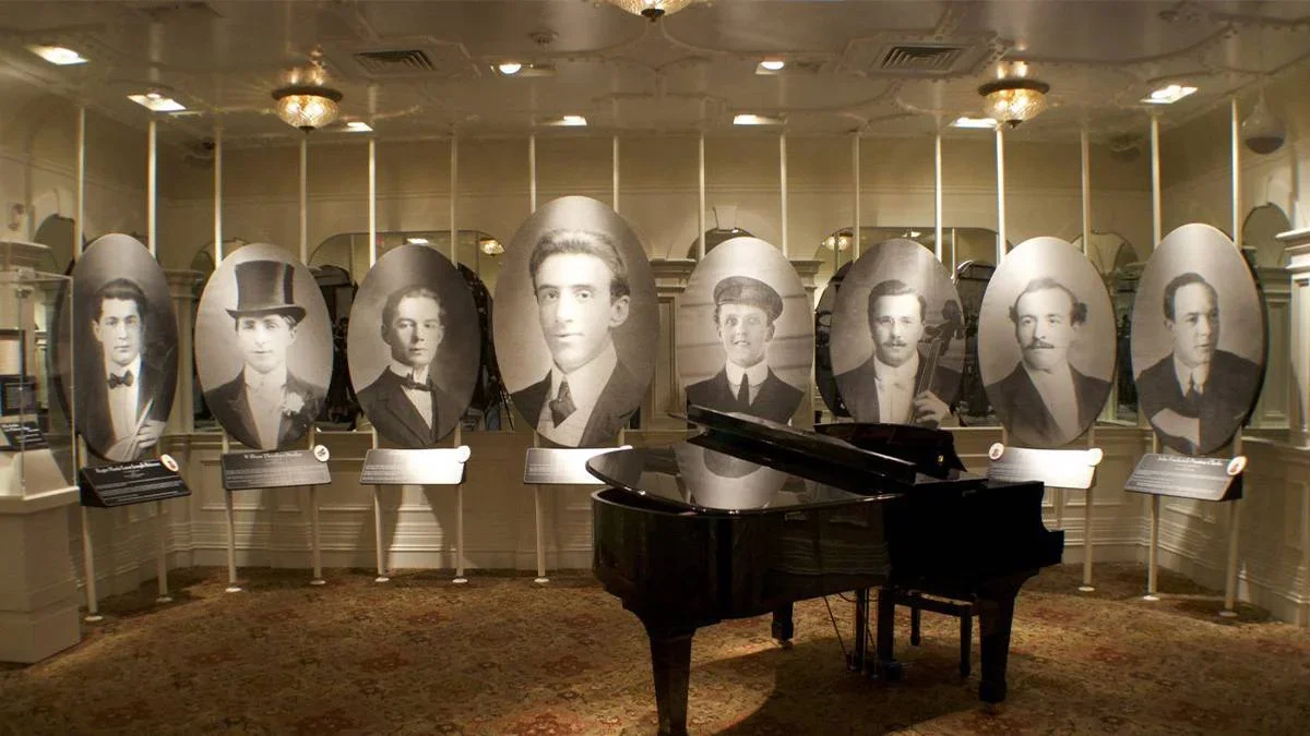 view of TITANIC Museum Attraction musicians gallery in Branson, Missouri, USA